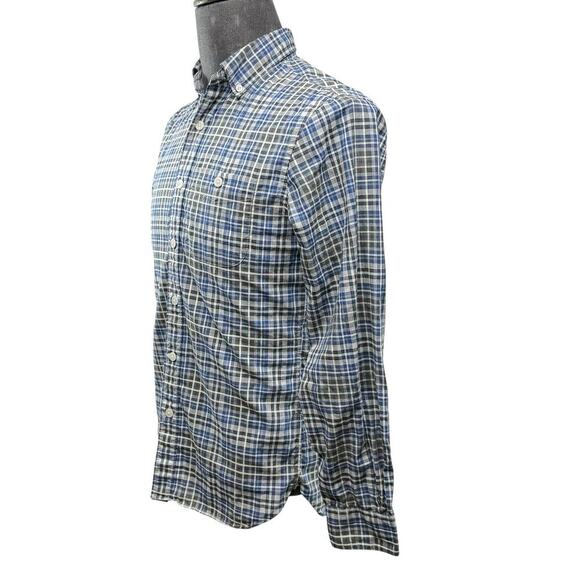 Todd Snyder Plaid Button Down Shirt Men Size XS Blue Gray Long Sleeve Cotton - Picture 3 of 10